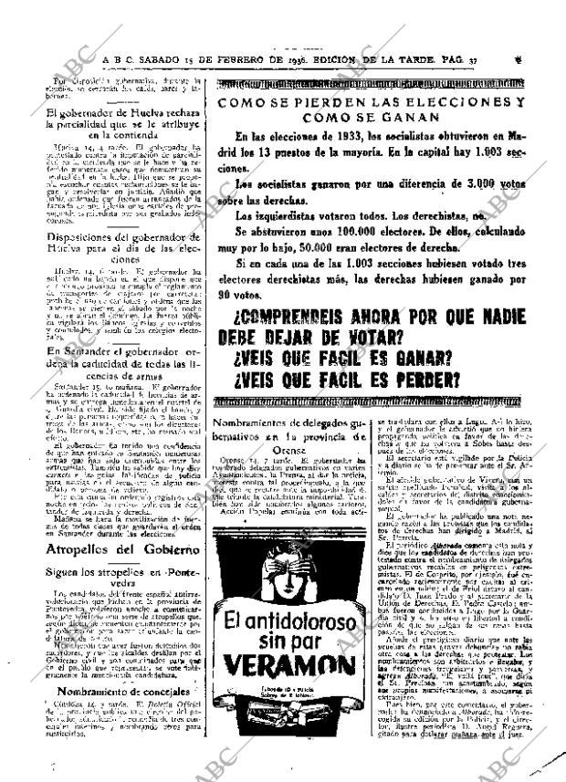 ABC MADRID 15-02-1936 página 33