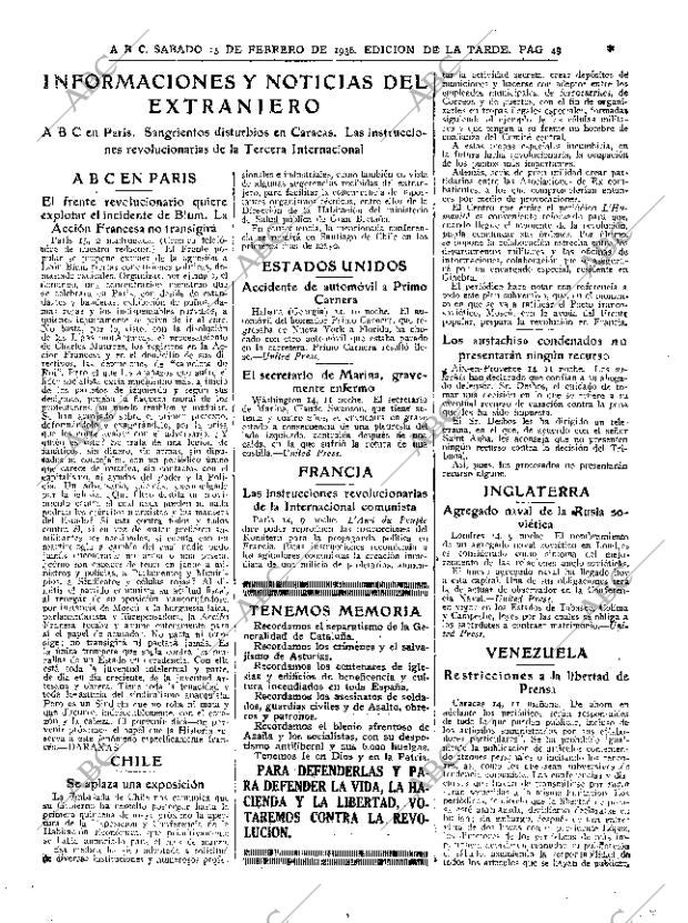 ABC MADRID 15-02-1936 página 45