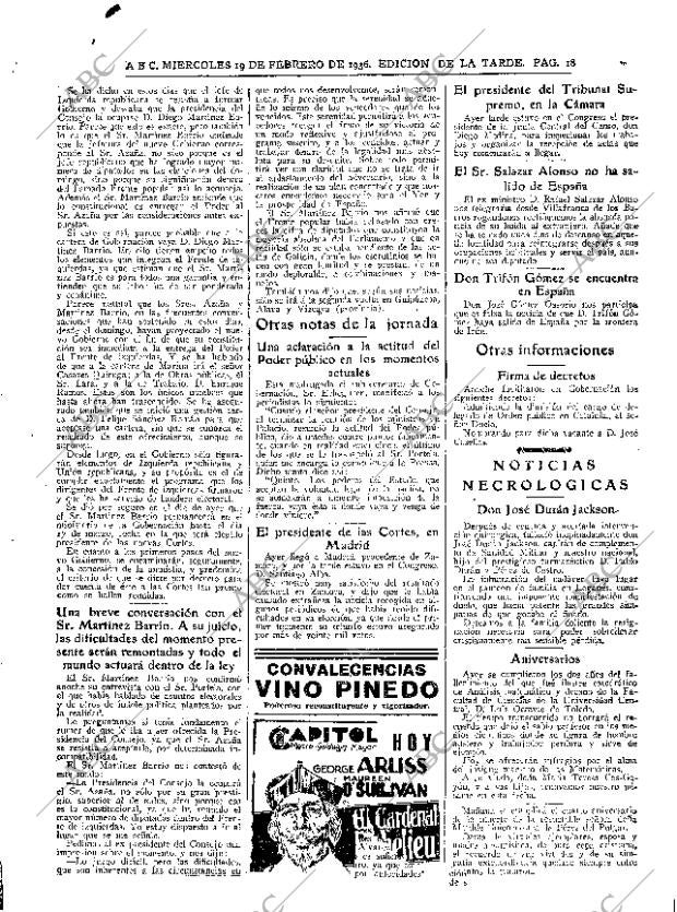 ABC MADRID 19-02-1936 página 18