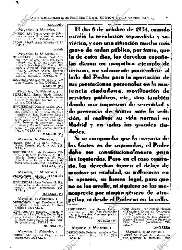 ABC MADRID 19-02-1936 página 23