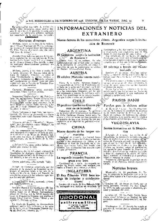 ABC MADRID 19-02-1936 página 35