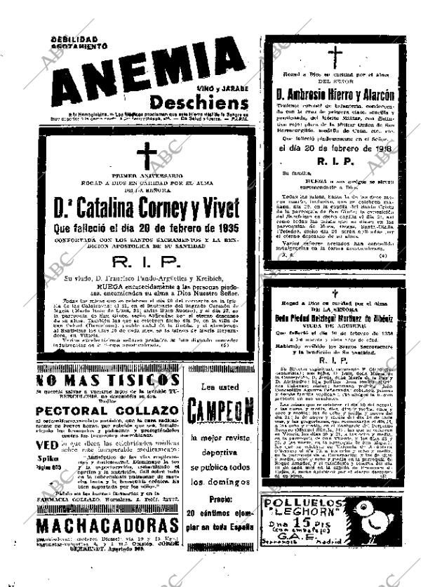 ABC MADRID 19-02-1936 página 50