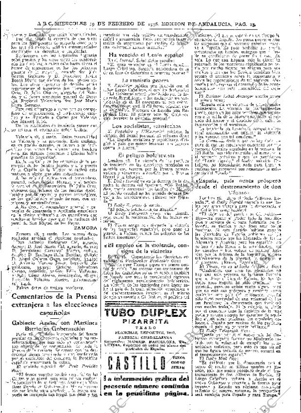 ABC SEVILLA 19-02-1936 página 23