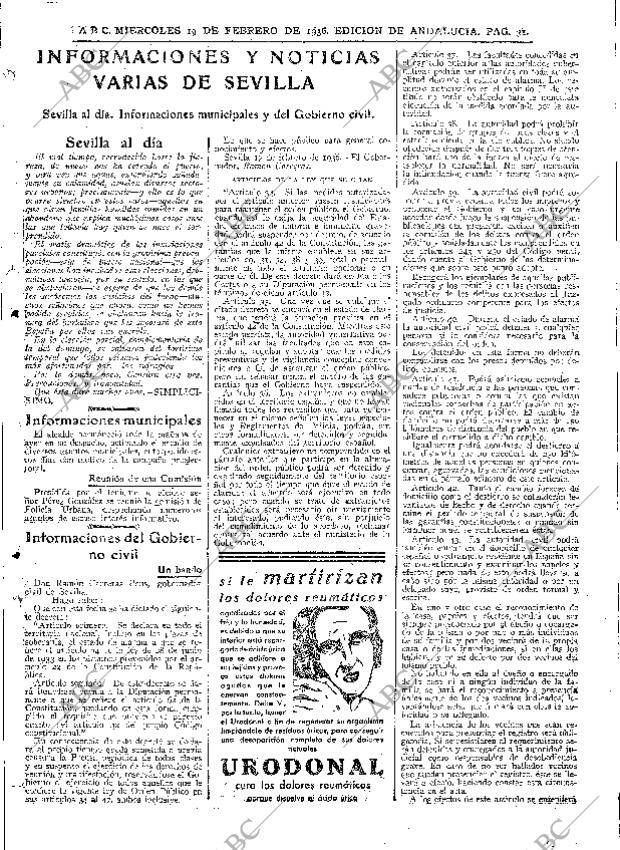 ABC SEVILLA 19-02-1936 página 31