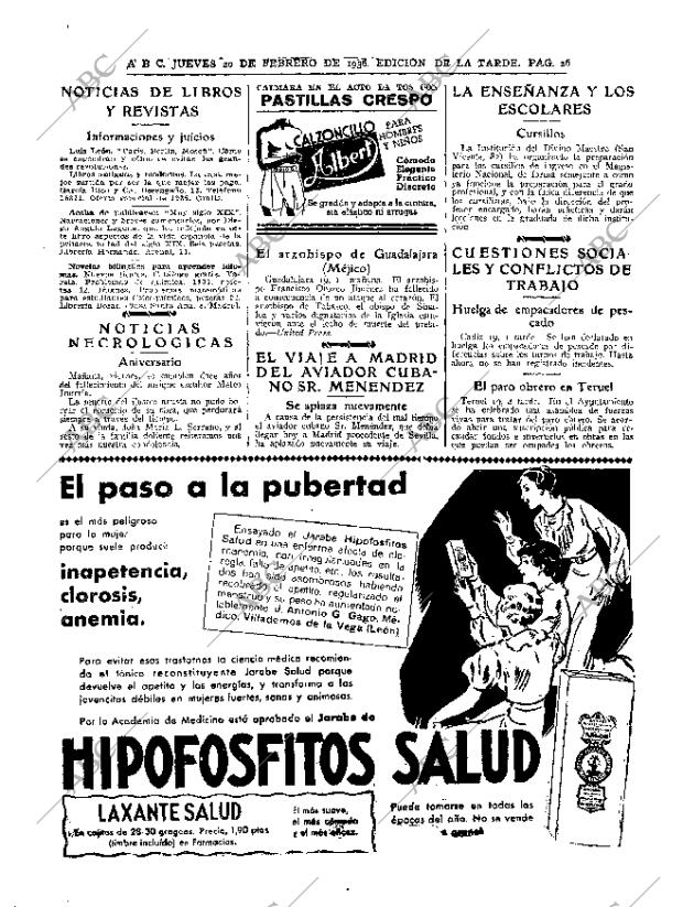 ABC MADRID 20-02-1936 página 26