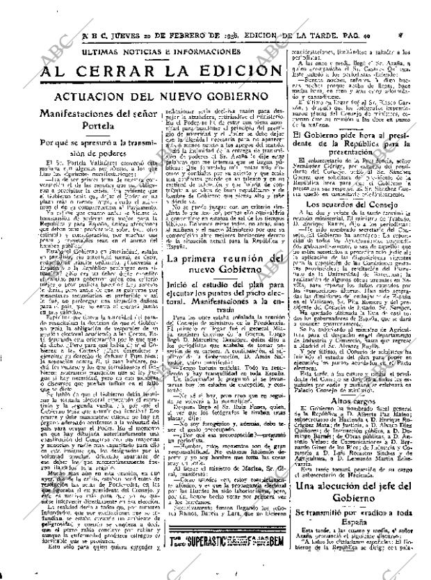 ABC MADRID 20-02-1936 página 40