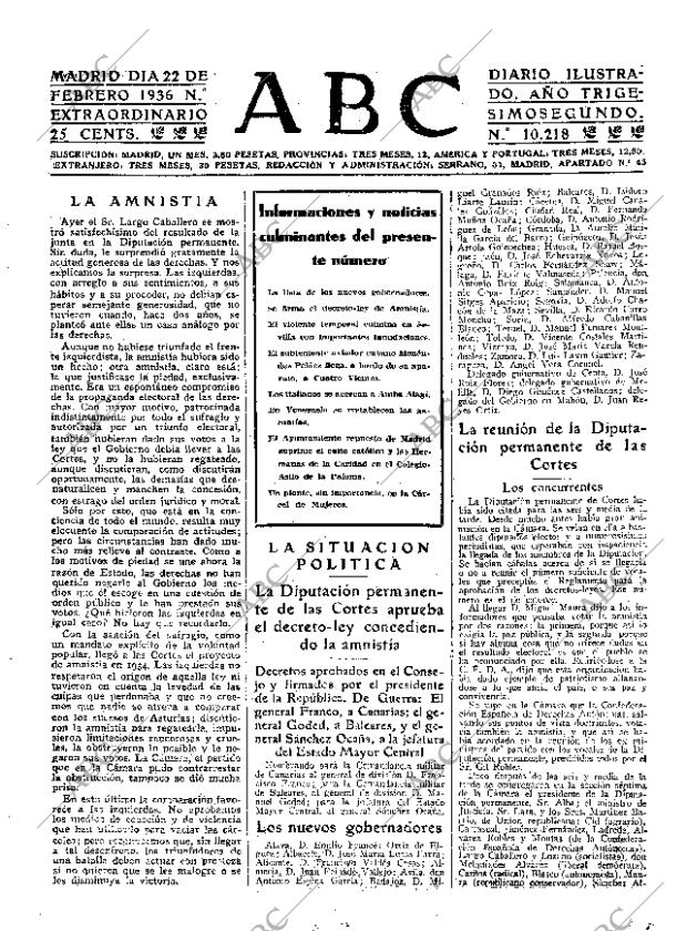 ABC MADRID 22-02-1936 página 25