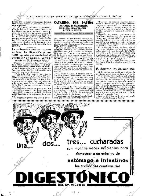 ABC MADRID 22-02-1936 página 26