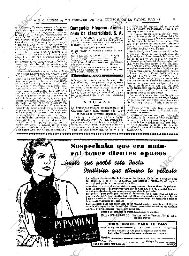 ABC MADRID 24-02-1936 página 18