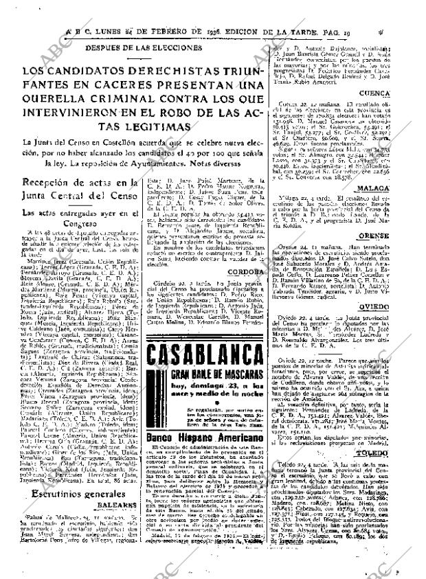 ABC MADRID 24-02-1936 página 19