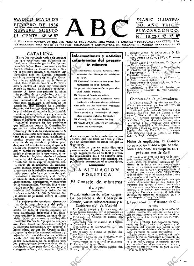 ABC MADRID 25-02-1936 página 15