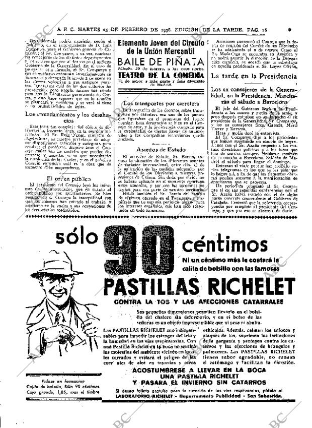 ABC MADRID 25-02-1936 página 16