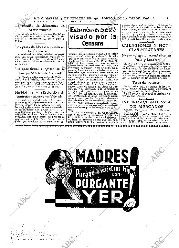 ABC MADRID 25-02-1936 página 18