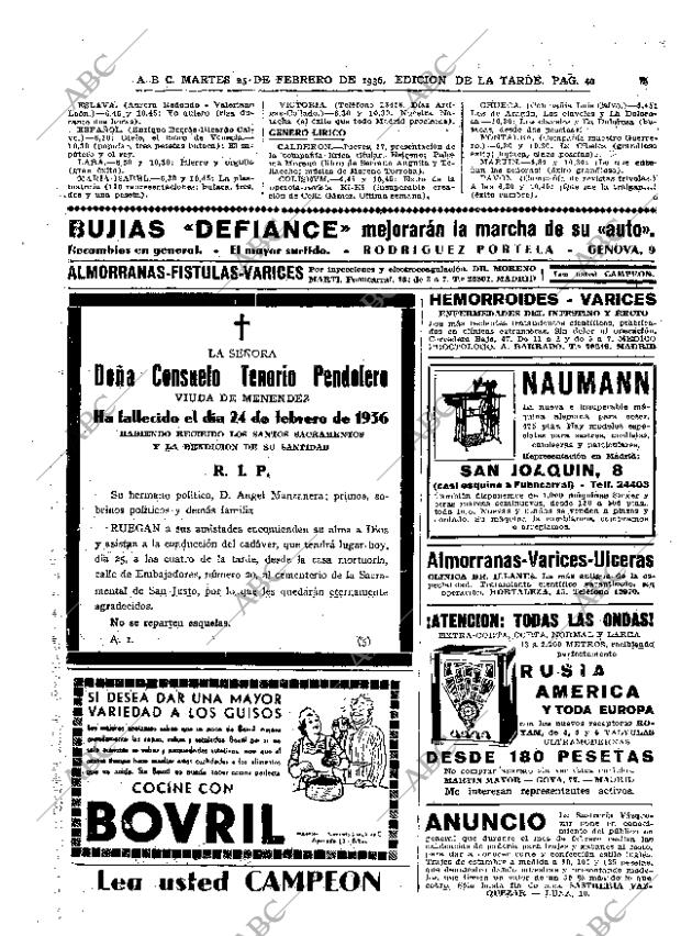 ABC MADRID 25-02-1936 página 40