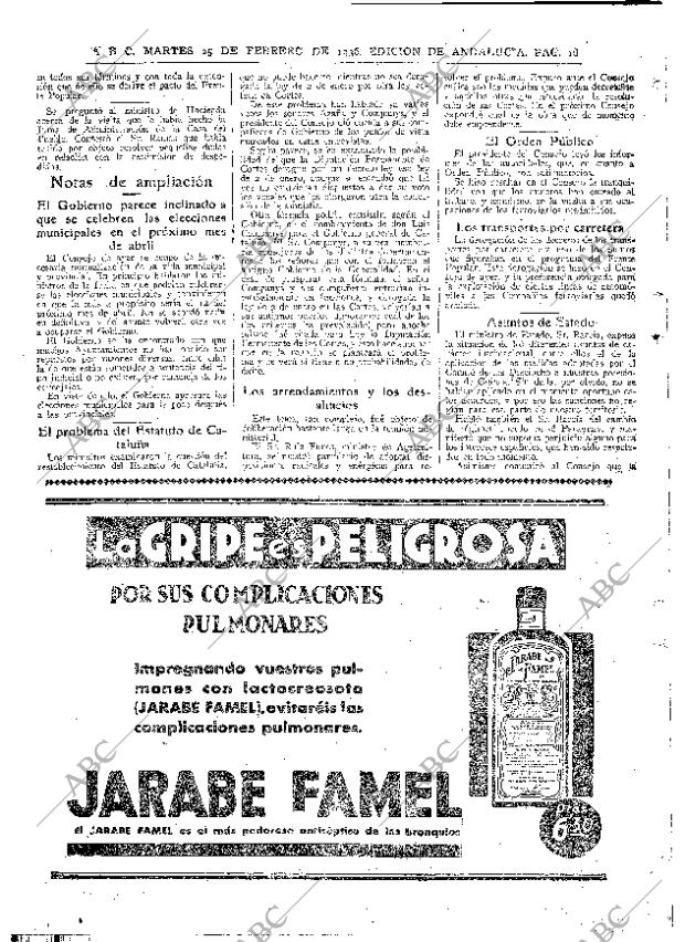 ABC SEVILLA 25-02-1936 página 10