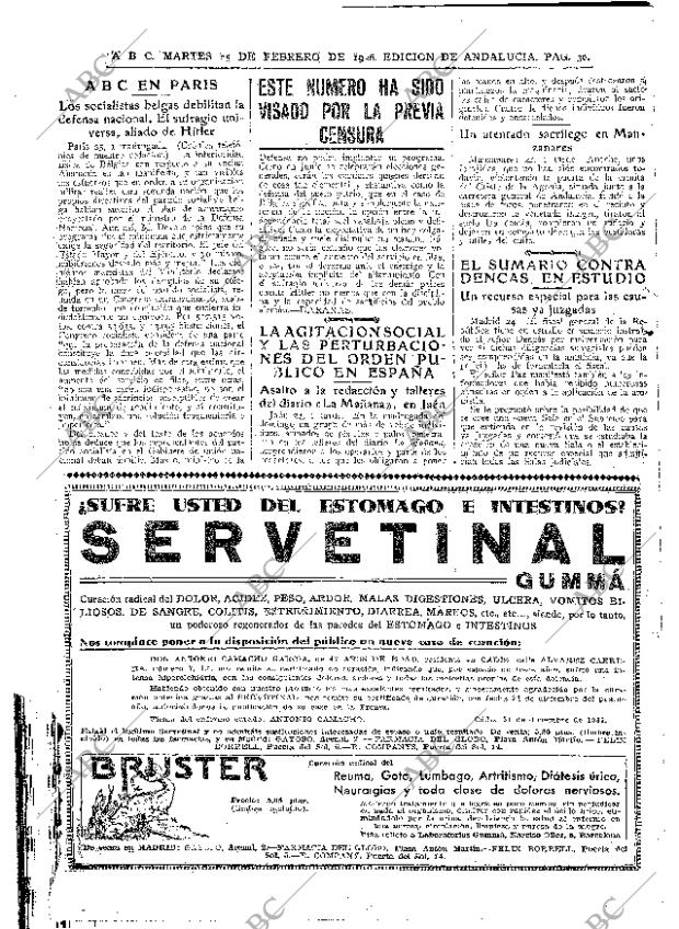 ABC SEVILLA 25-02-1936 página 20