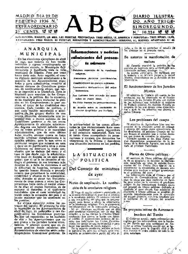 ABC MADRID 29-02-1936 página 25