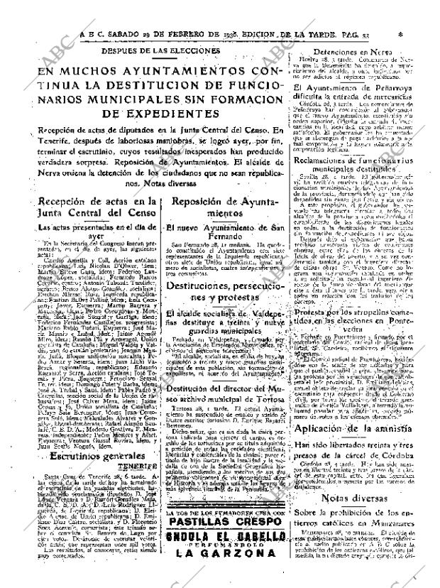 ABC MADRID 29-02-1936 página 33