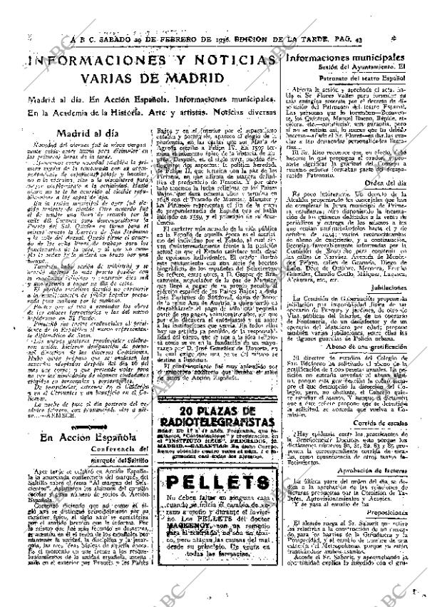 ABC MADRID 29-02-1936 página 43