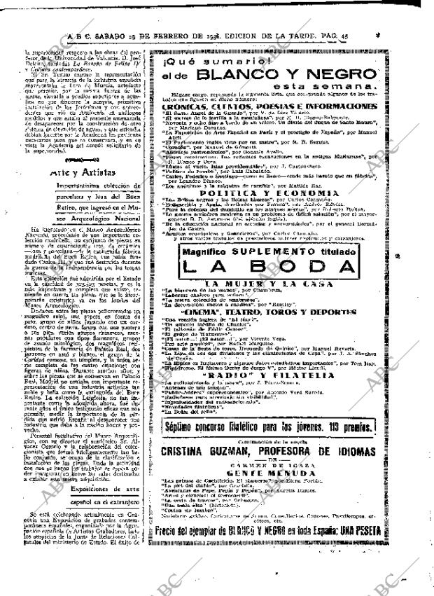 ABC MADRID 29-02-1936 página 45