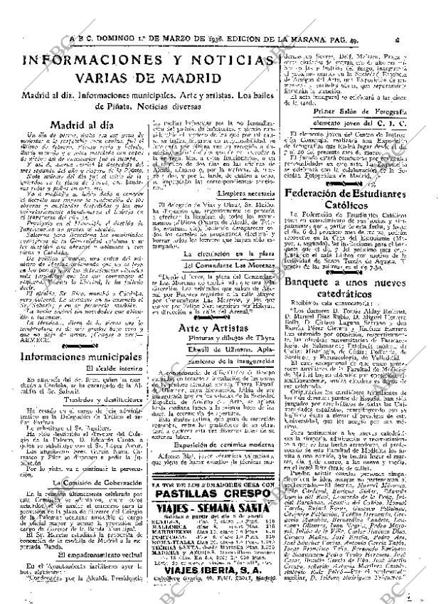ABC MADRID 01-03-1936 página 49