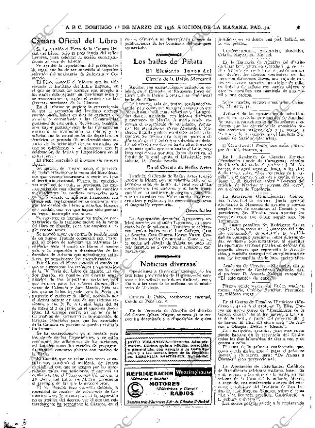 ABC MADRID 01-03-1936 página 50