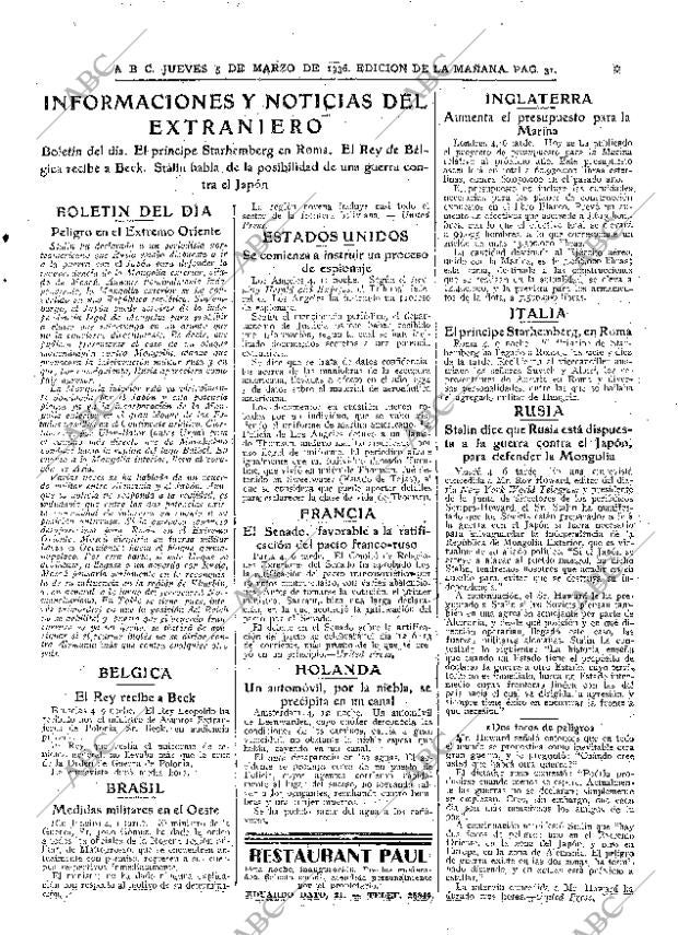 ABC MADRID 05-03-1936 página 31