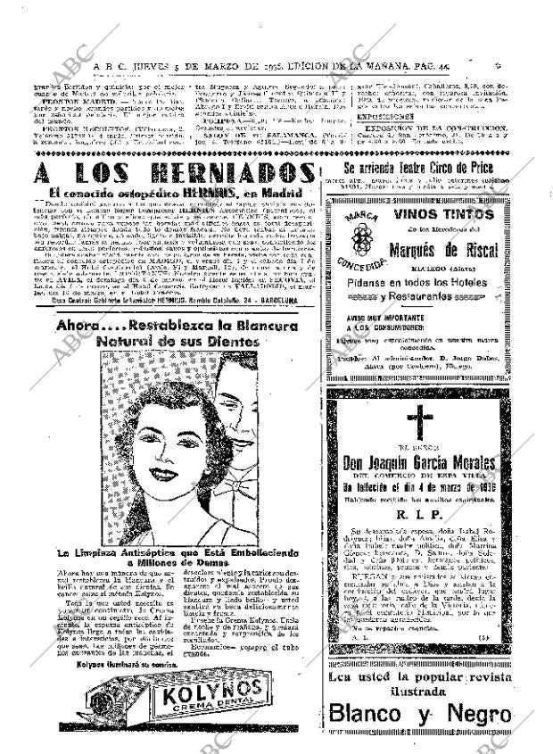 ABC MADRID 05-03-1936 página 44