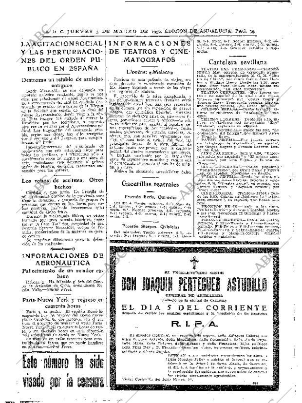 ABC SEVILLA 05-03-1936 página 34