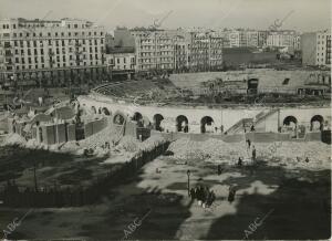 Estado de las obras de demolición de la Plaza de toros en cuyo lugar se alzará...