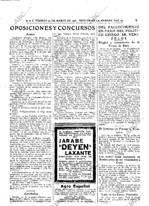 ABC MADRID 20-03-1936 página 29