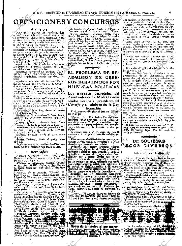 ABC MADRID 22-03-1936 página 43