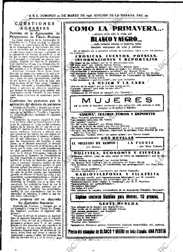 ABC MADRID 22-03-1936 página 49