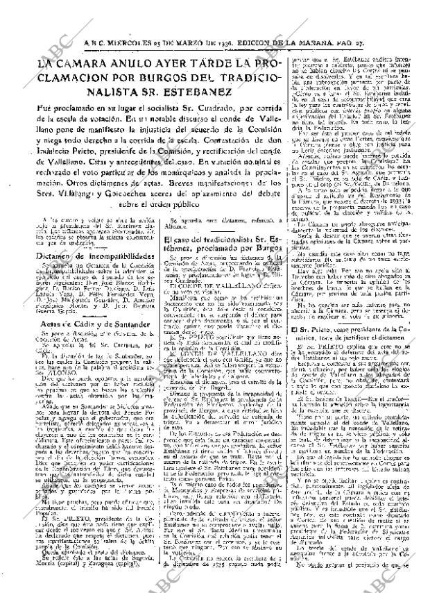 ABC MADRID 25-03-1936 página 27