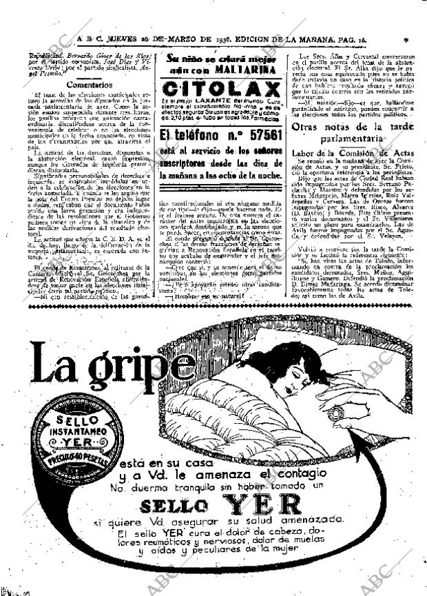 ABC MADRID 26-03-1936 página 18