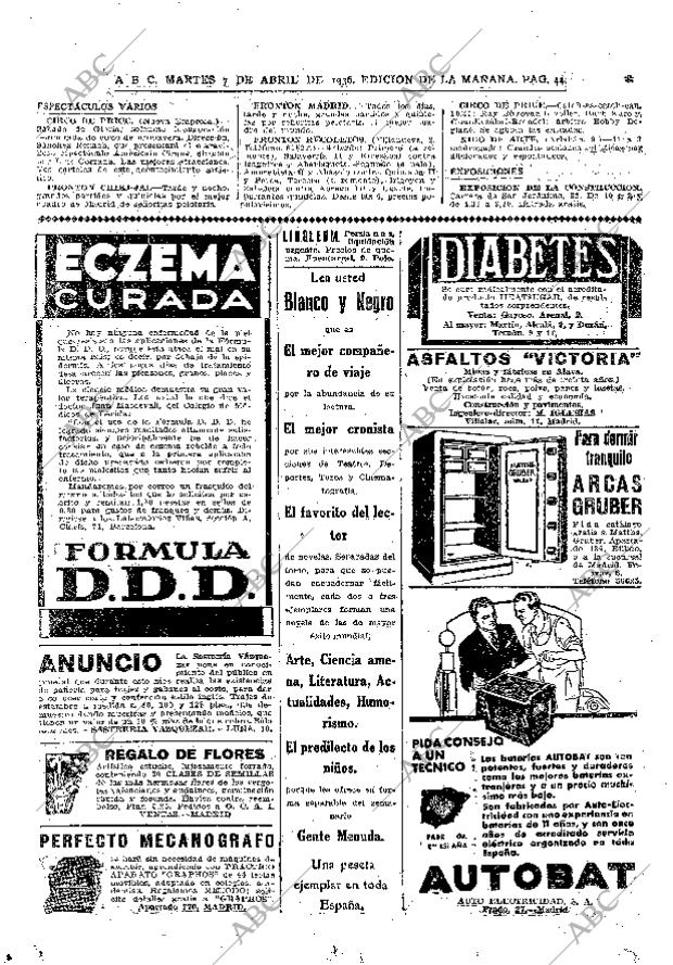 ABC MADRID 07-04-1936 página 44