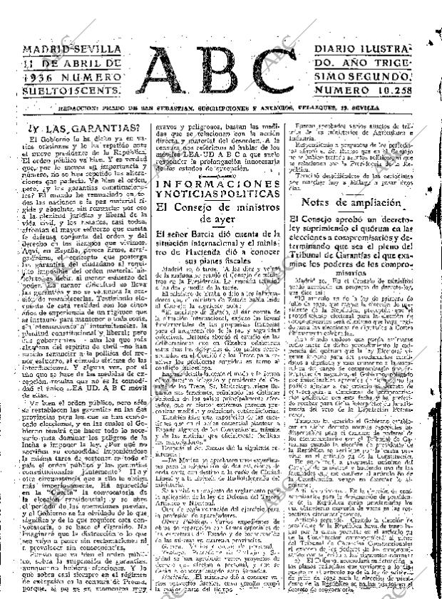 ABC SEVILLA 11-04-1936 página 11