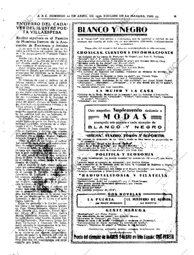 ABC MADRID 12-04-1936 página 43