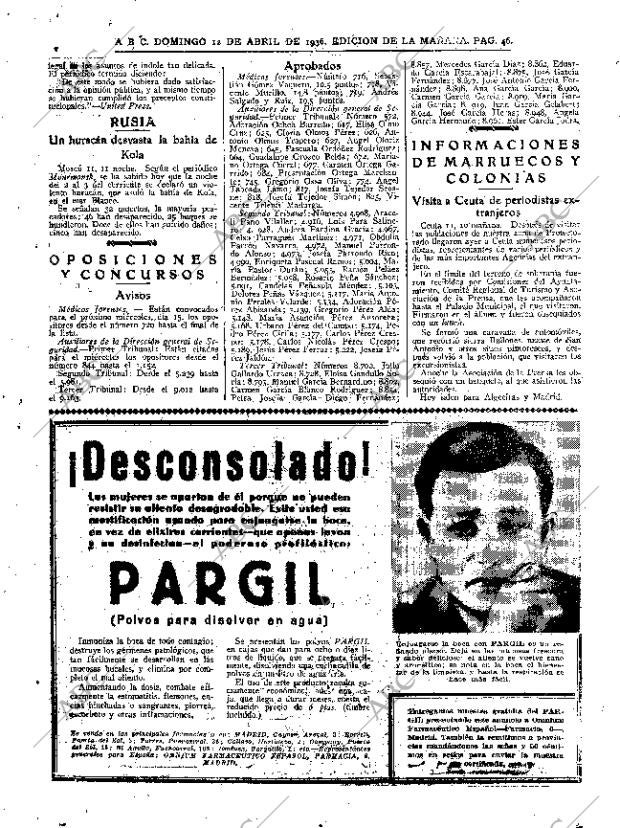 ABC MADRID 12-04-1936 página 46