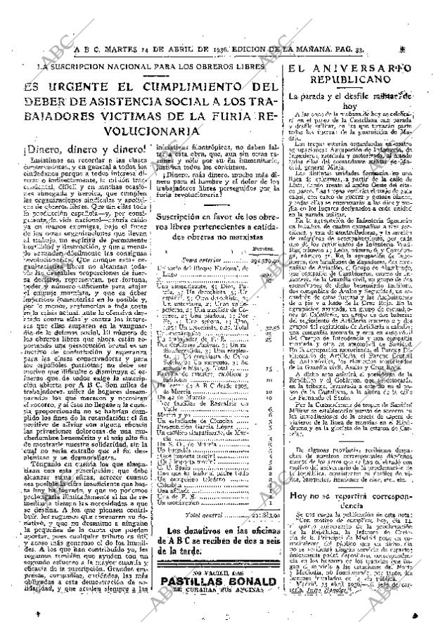 ABC MADRID 14-04-1936 página 33