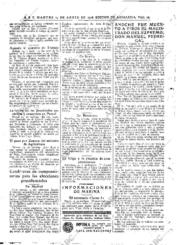 ABC SEVILLA 14-04-1936 página 16