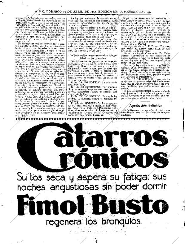 ABC MADRID 19-04-1936 página 44