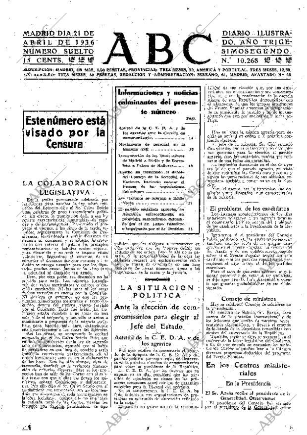 ABC MADRID 21-04-1936 página 15