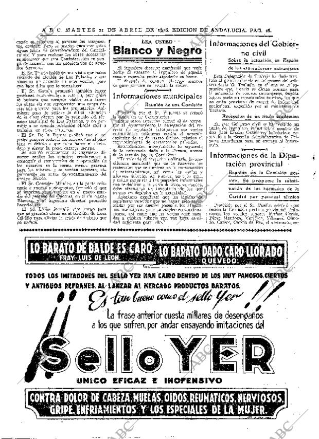 ABC SEVILLA 21-04-1936 página 28