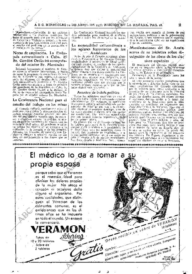 ABC MADRID 22-04-1936 página 18