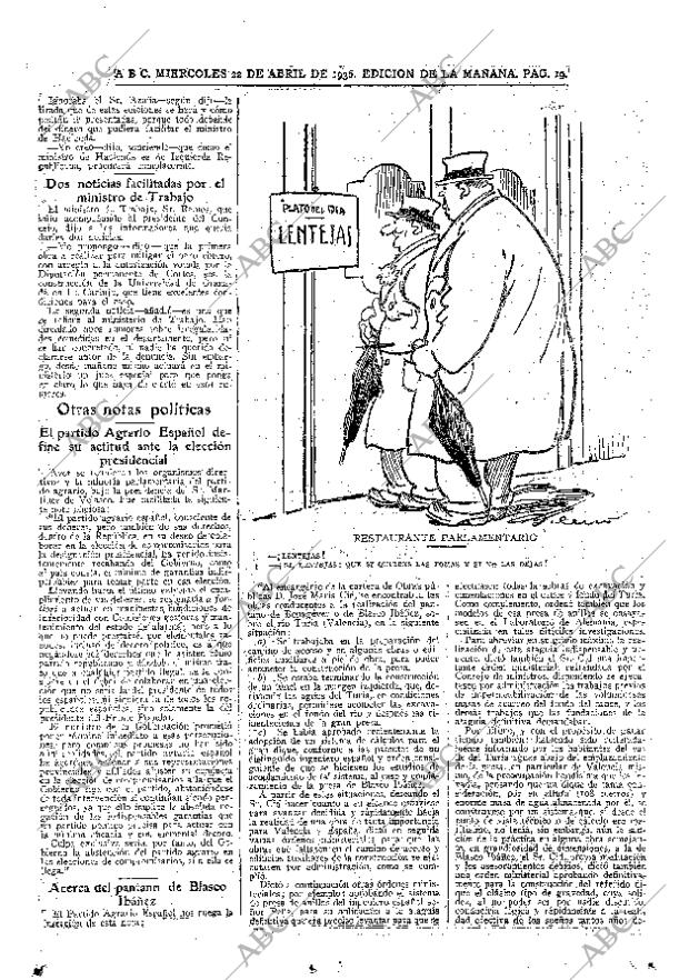 ABC MADRID 22-04-1936 página 19