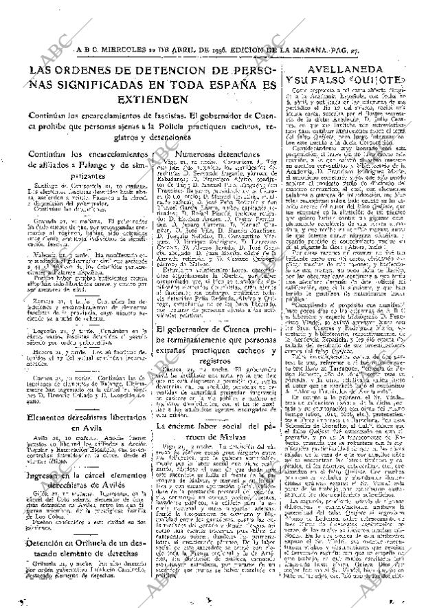 ABC MADRID 22-04-1936 página 27