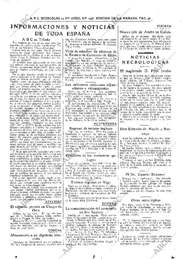 ABC MADRID 22-04-1936 página 36