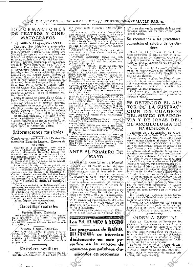ABC SEVILLA 23-04-1936 página 28