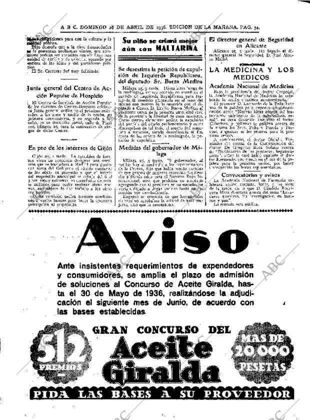 ABC MADRID 26-04-1936 página 34
